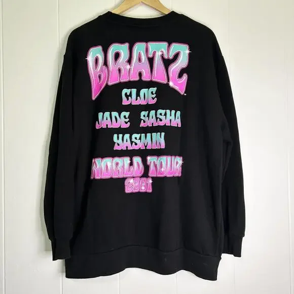 Bratz World Tour 2001 Long Sleeve Pullover Crewneck Oversized Women’s Large - Picture 3 of 5